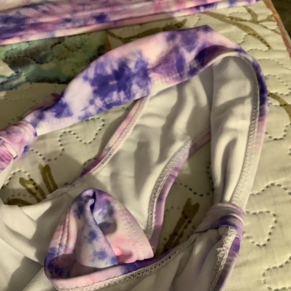 Pink Flamingo tankini tied dyed purple Lg 10/12 great for boating pool b… - Picture 6 of 14